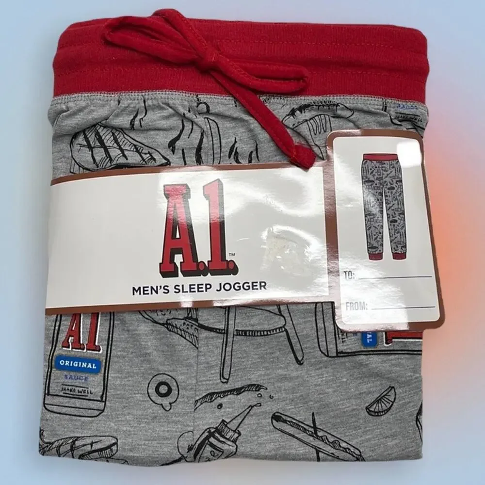 A1 STEAK SAUCE Men’s XL Jogger Style Pajama Bottoms